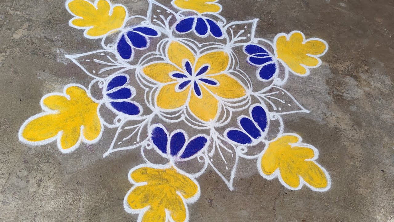 கோல்டன்காலை ரங்கோலி🌸🌸🌸🌸