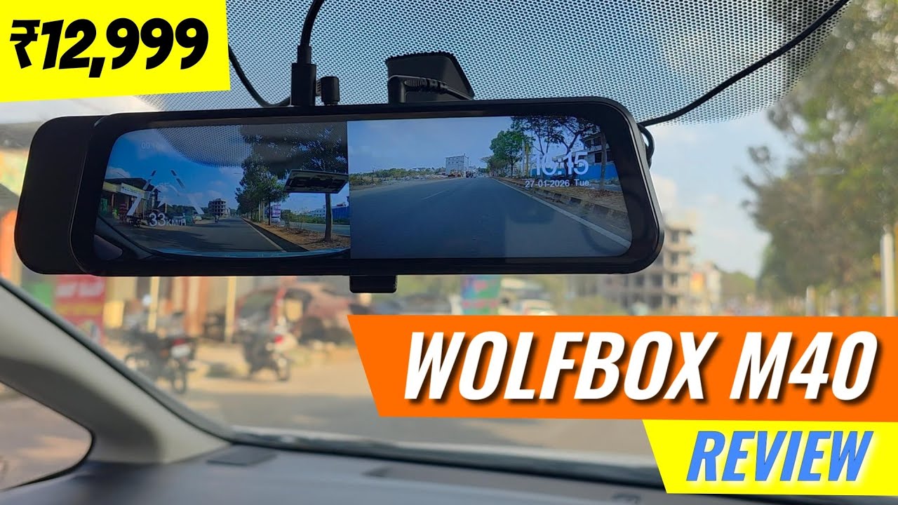 Обзор видеорегистратора Wolfbox M40 Mirror Dash Camera: выгодный выбор по цене менее 13 000 рупий...