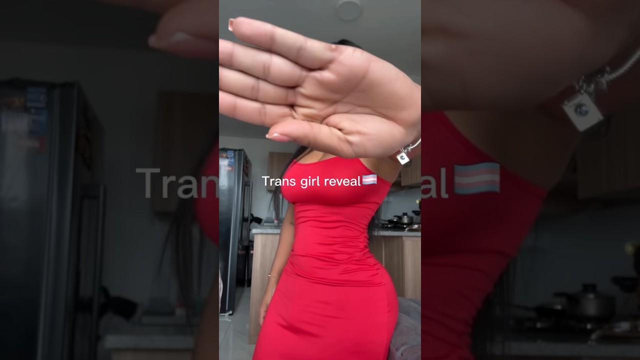 Trans Girl Reveal 🏳️&zwj;⚧️ | Stunning Transformation in Red Dress 💃✨