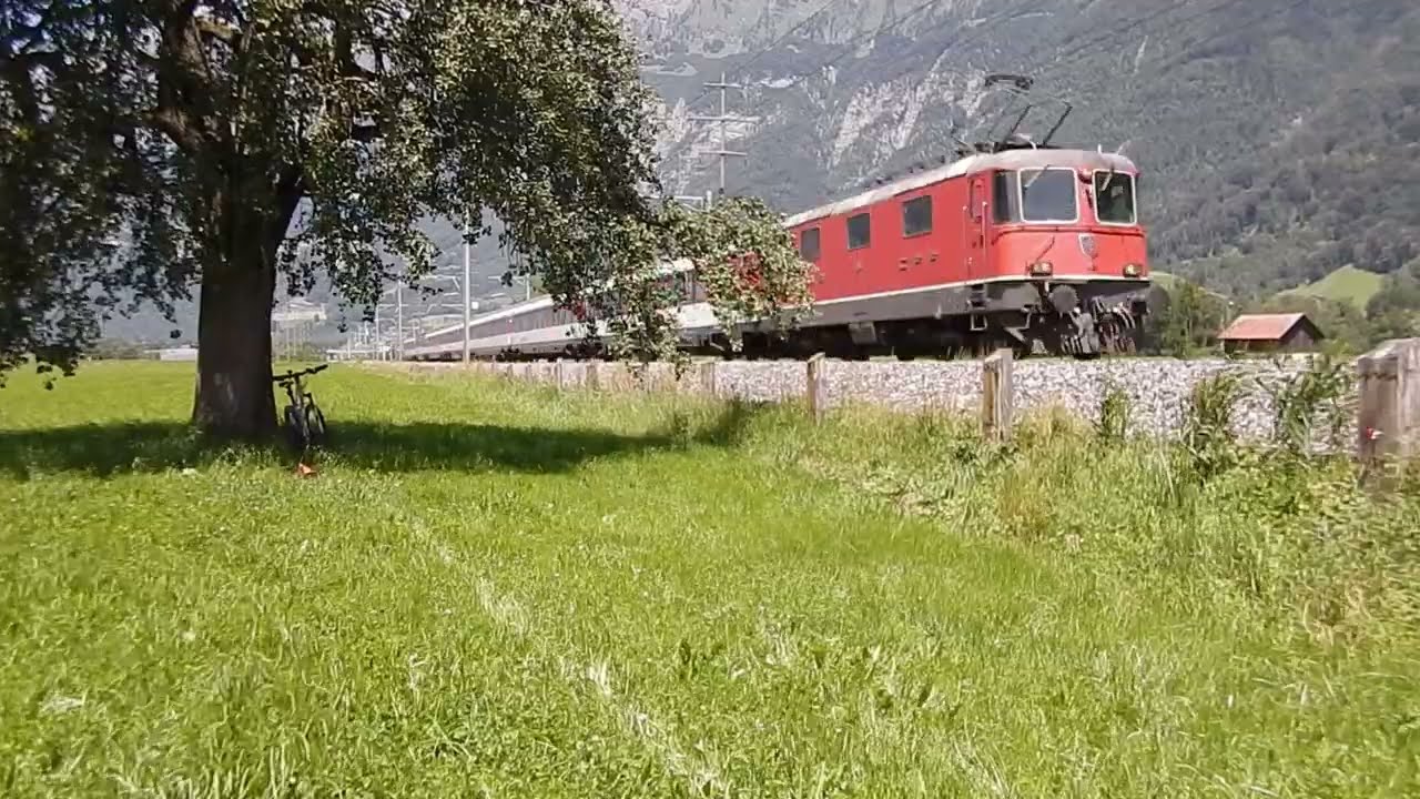 Bahnverkehr in Flums am 08.07.2020 - Bahnalltag im Sommer 2020