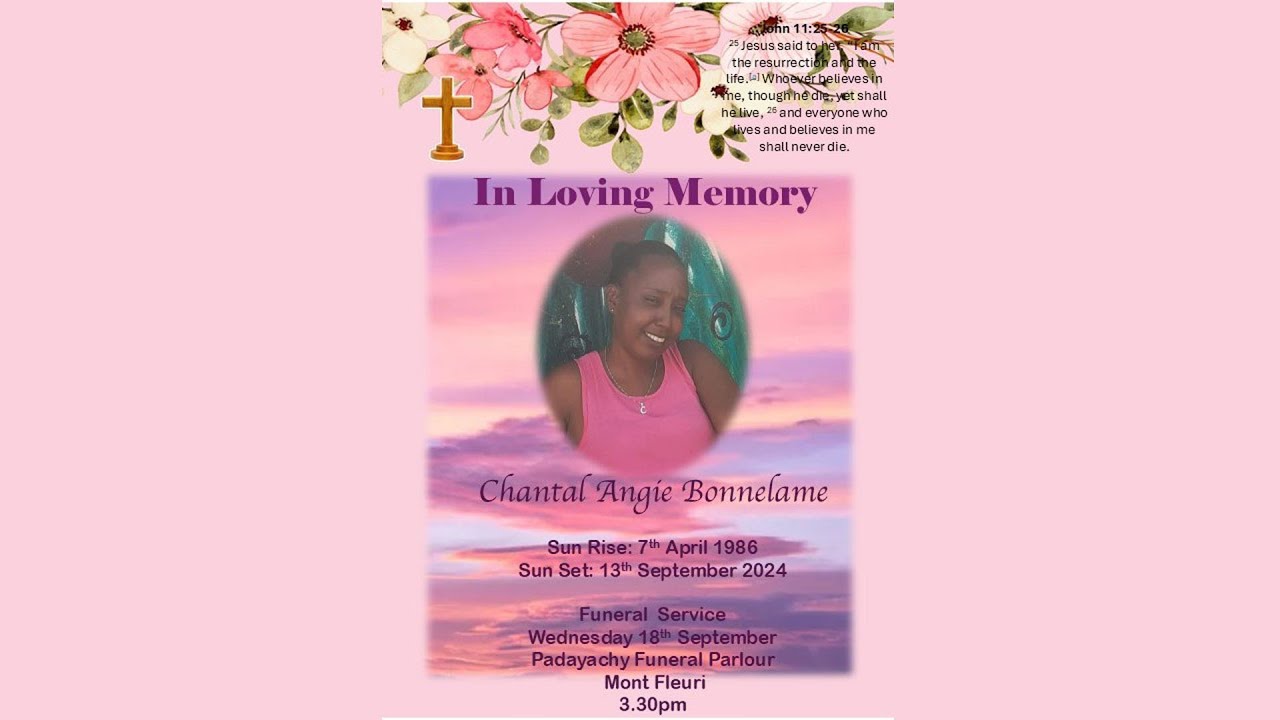 In Loving Memory Of Chantal, Angie Bonnelame