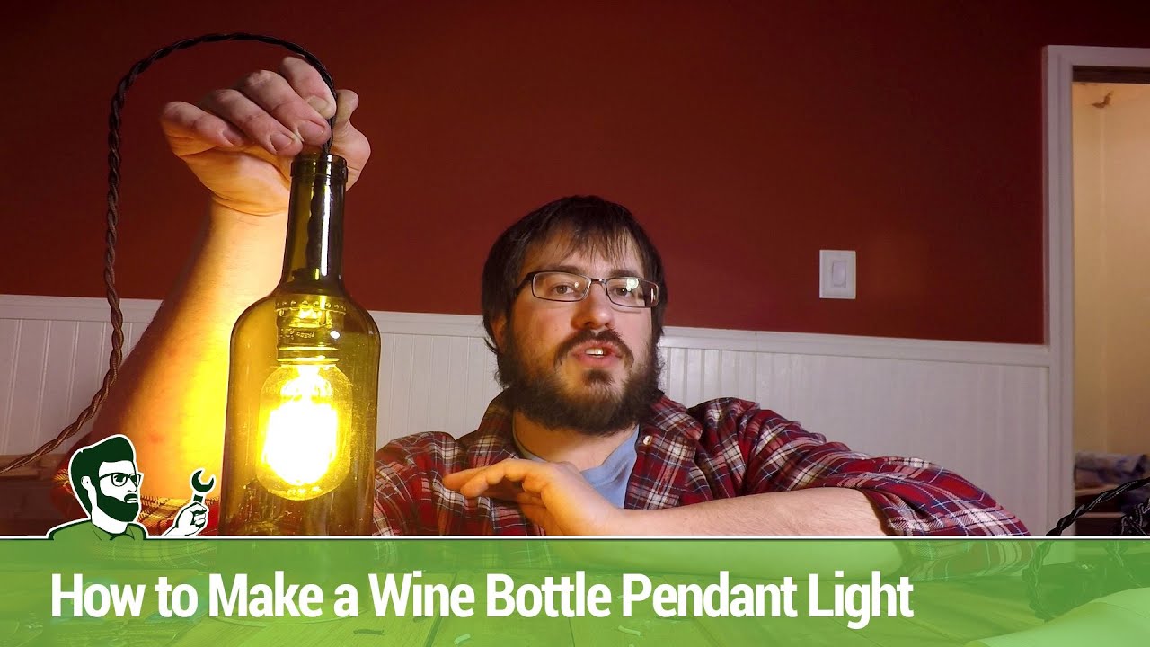 How to Make a Wine Bottle Pendant Light