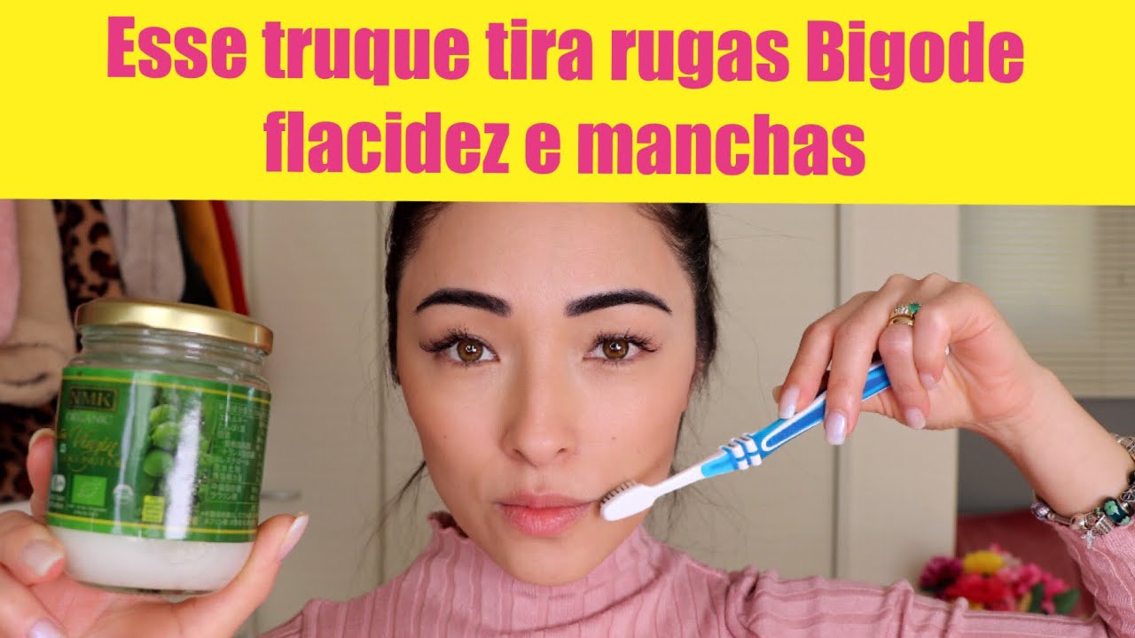TRUQUE USANDO ESCOVA DENTE E ÓLEO DE COCO TIRA TODAS RUGAS,ESTICA PELE, E ATIVA COLÁGENO