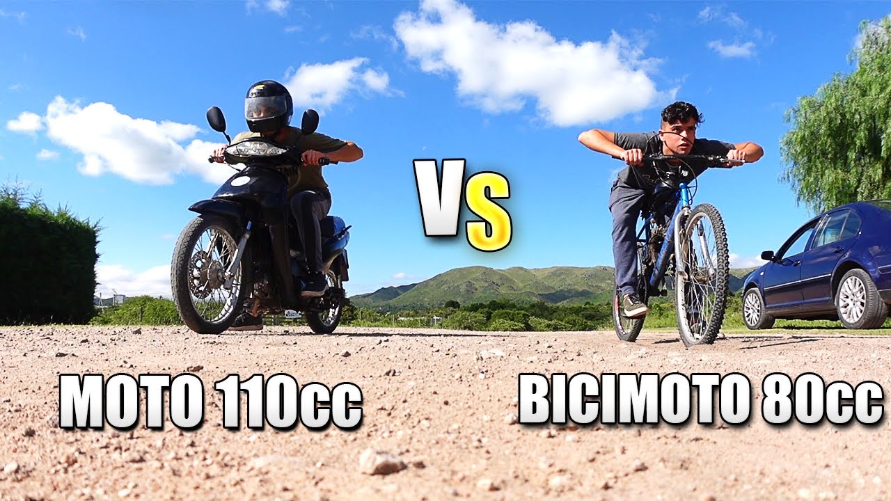 BICIMOTO 80cc VS MOTO 110 cc