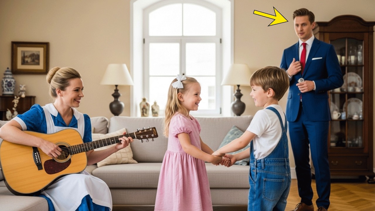 EIN MILLIONÄR KOMMT MÜDE HEIM UND SIEHT SEINE TOCHTER MIT DEM SOHN DER ANGESTELLTEN SPIELEN