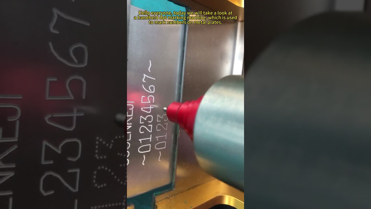 Handheld Dot Peen Marking Machine | Number Engraving on Metal Plates
