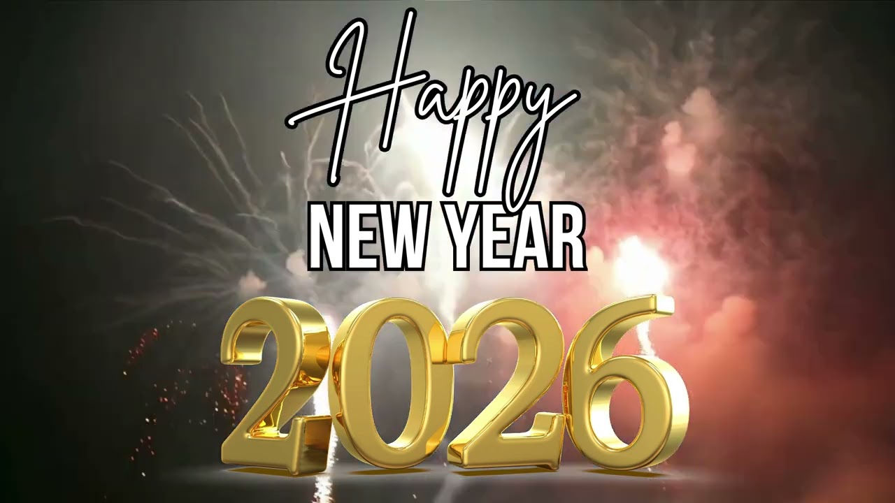 New Years Eve 2025 Happy New Year 2026 4K Fireworks TV Art Screensaver