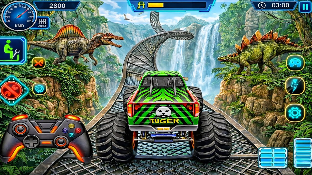 4×4 Monster Car Stunt Simulator – Ultimate Mega Ramp Race 3D Challenge – Android Gameplay