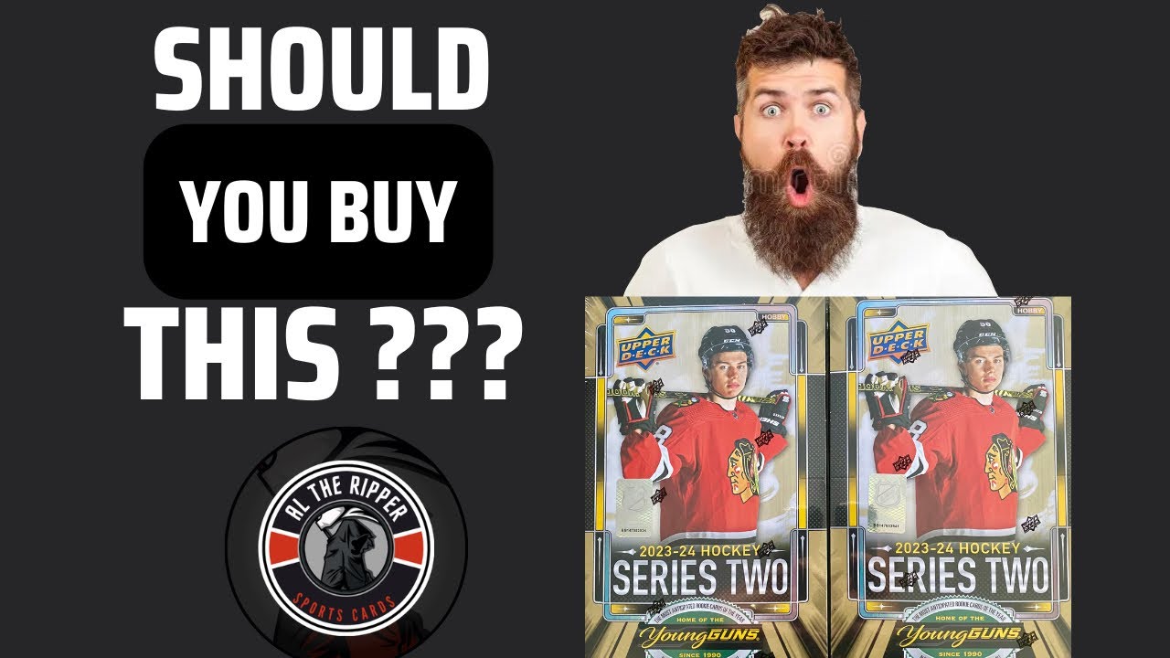 Is this worth $300? Huge Rookie Pull!  2023-24 Upper Deck Series 2 Hockey Hobby Box opening!! #nhl