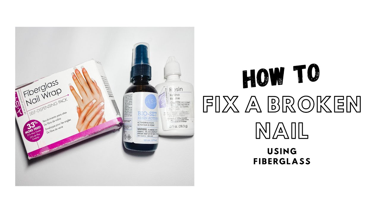 How to fix a broken nail | Using Fiber Glass!