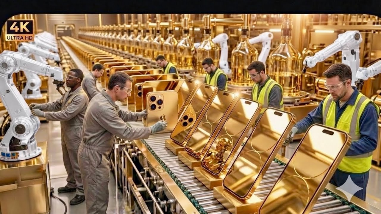 Gold Plated I Phone 17 Pro Max ,limited Edition. How it is made inside the US Factory.