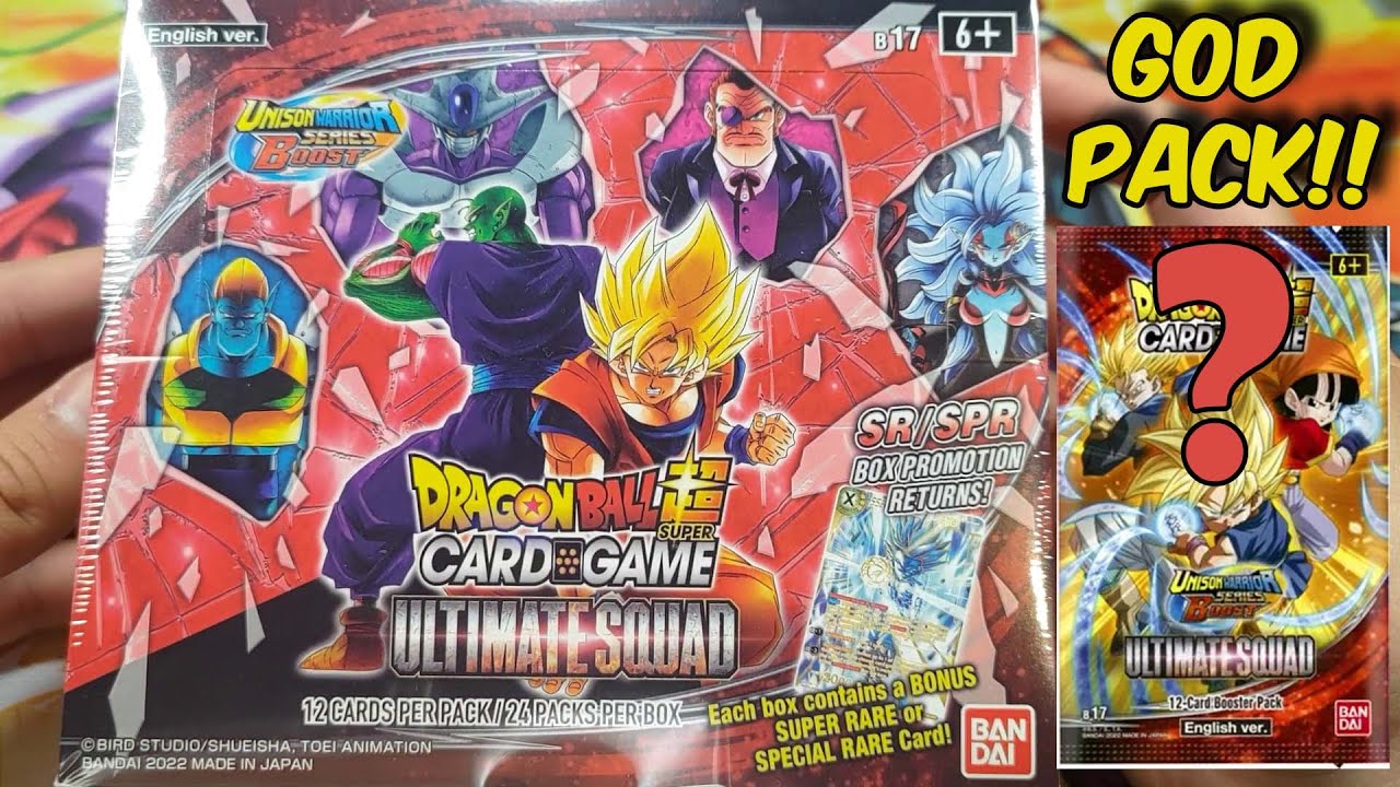 PULLED A GOD PACK!!! (Ultimate Squad Booster Box Opening!) DBS Trading Card Game