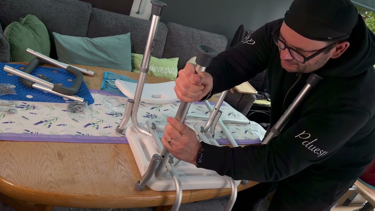 How to assemble Shower stool for seniors & people with reduced mobility - Shower aid assembly DIY