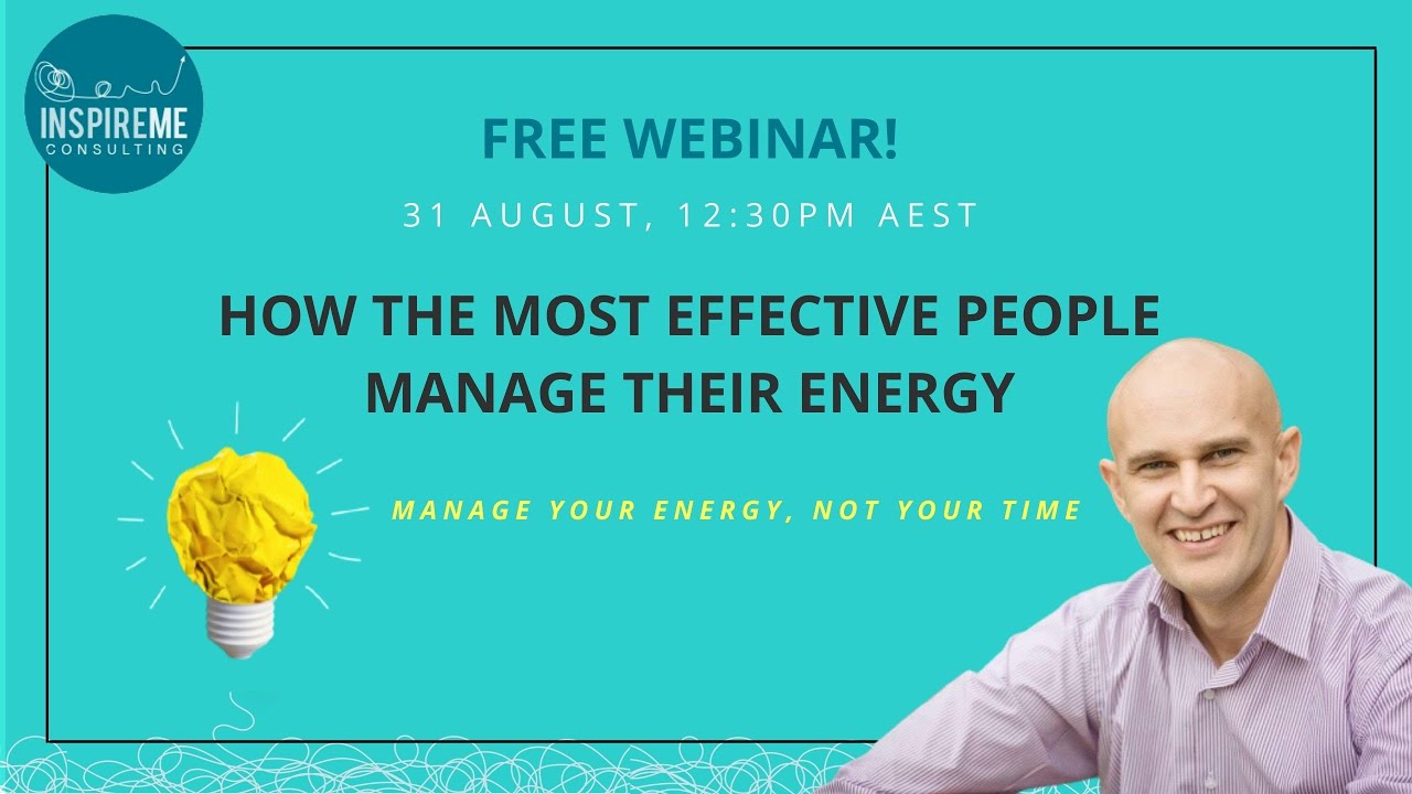InspireMe - Manage Your Energy Worksheet