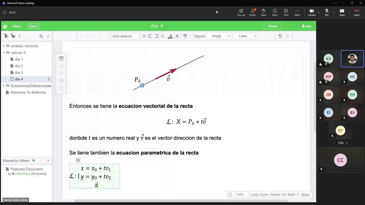 Calculo 2 - 4ta clase - Primer parcial - Vidal Matias Marca