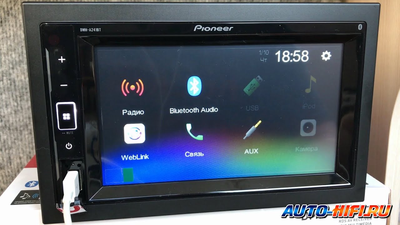 Pioneer DMH-A241BT - бюджетный аппарат с поддержкой Яндекс-навигации