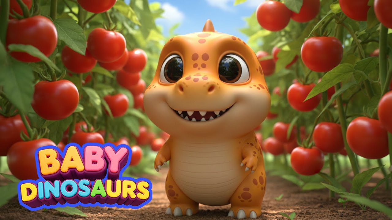 Baby T Rex  Tomatoes Farm Adventure 🍅The Cutest Dinosaur Farm Story Ever._ Beep Beep