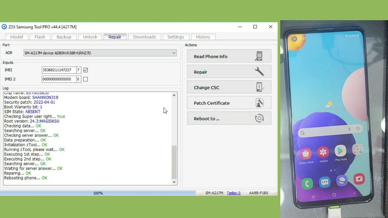 Reparar IXXEI & ROOT  A217M A21S Bit 9 U9 Con z3x  // 2022 - ROOT A217M U10