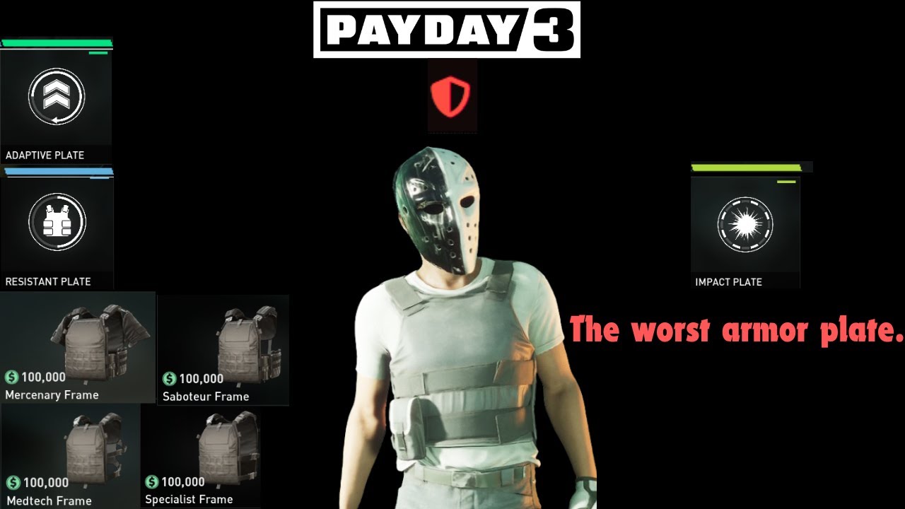 Броня Impact из Payday 3 — худшая.