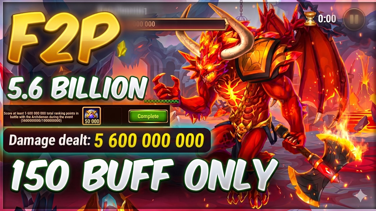 5,6 МИЛЛИАРДА УРОНА F2P-команда (только 150 усилений) 🔥 Гайд на Архидемона | Hero Wars