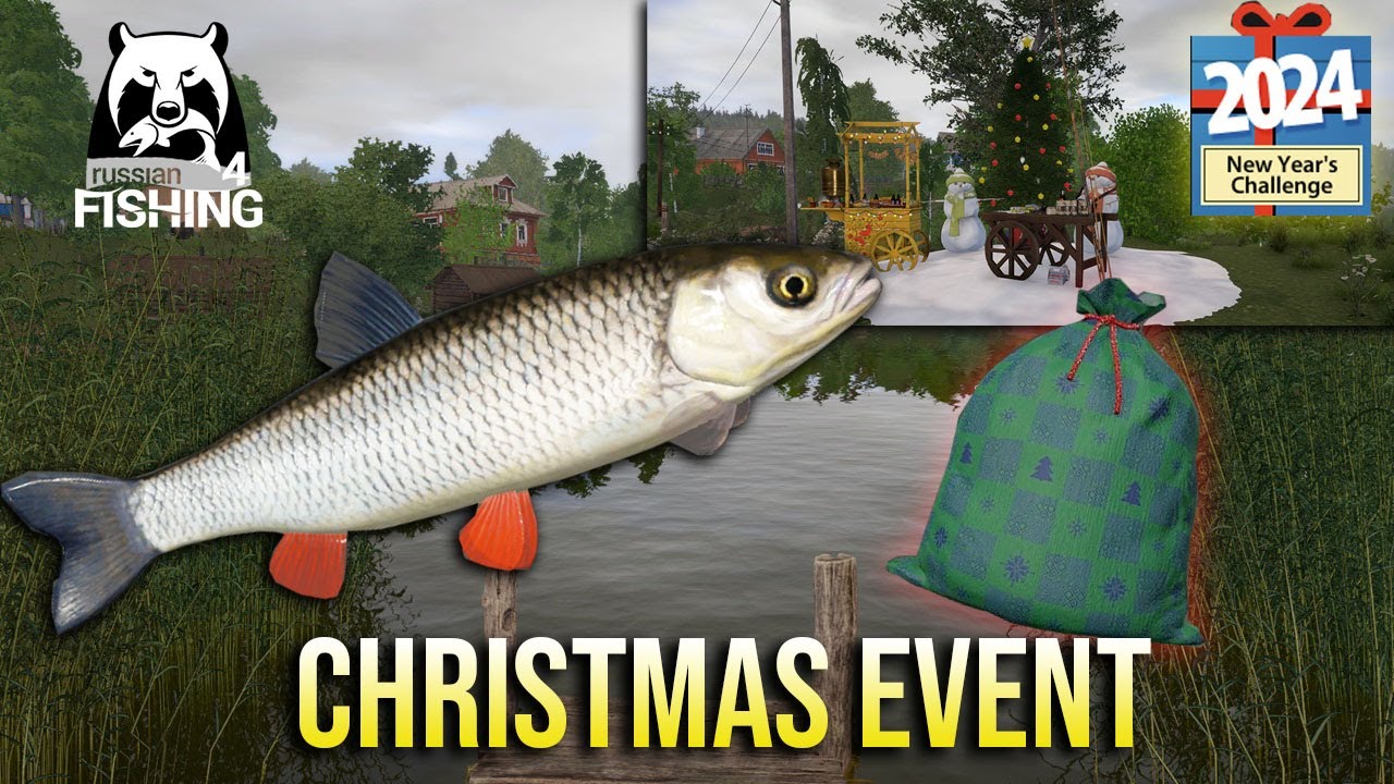 Russian Fishing 4 - Christmas Event Stage 1 & 2 - 1kg Crucian Carp and 1.5kg Chub #rf4