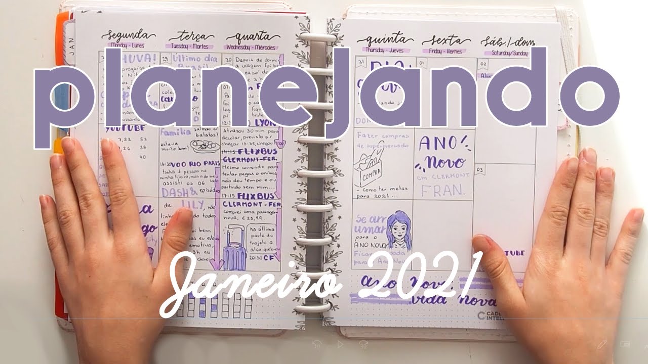 Planejando Janeiro de 2021 l Primeira semana l Planner da Sof Caderno inteligente