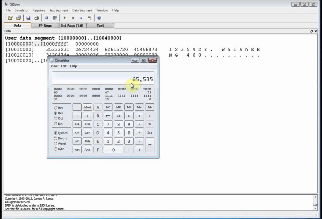 EENG 460: MIPS #4: Data Segment ASCII