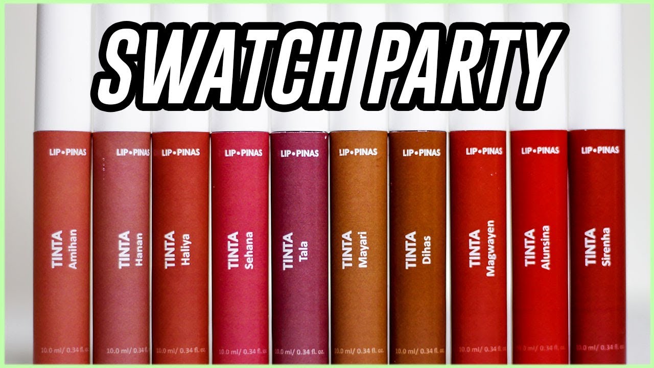10 NEW VELVET TINT SHADES - Lip Pinas Swatch Party | Booya