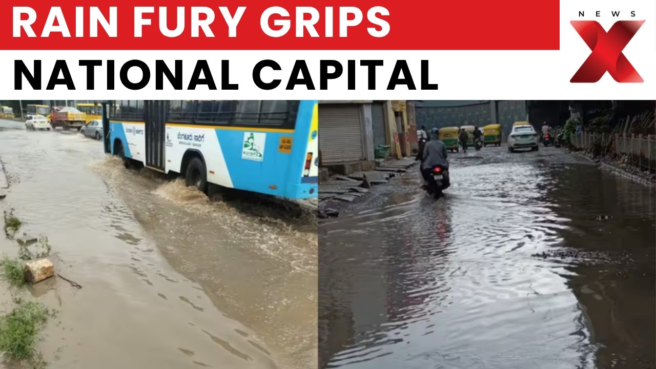 Delhi Rains: Connaught Place Waterlogging Creates Massive Traffic Chaos After Heavy Rain | NewsX