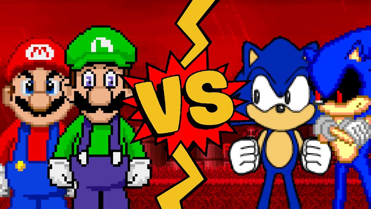 M.U.G.E.N Battles | Mario/Luigi vs Sonic/Sonic.EXE