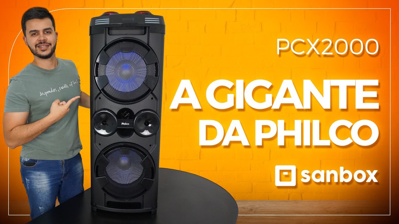 Olha essa GIGANTE da PHILCO! Caixa de som Amplificada PCX 20000! Muito POTENTE!