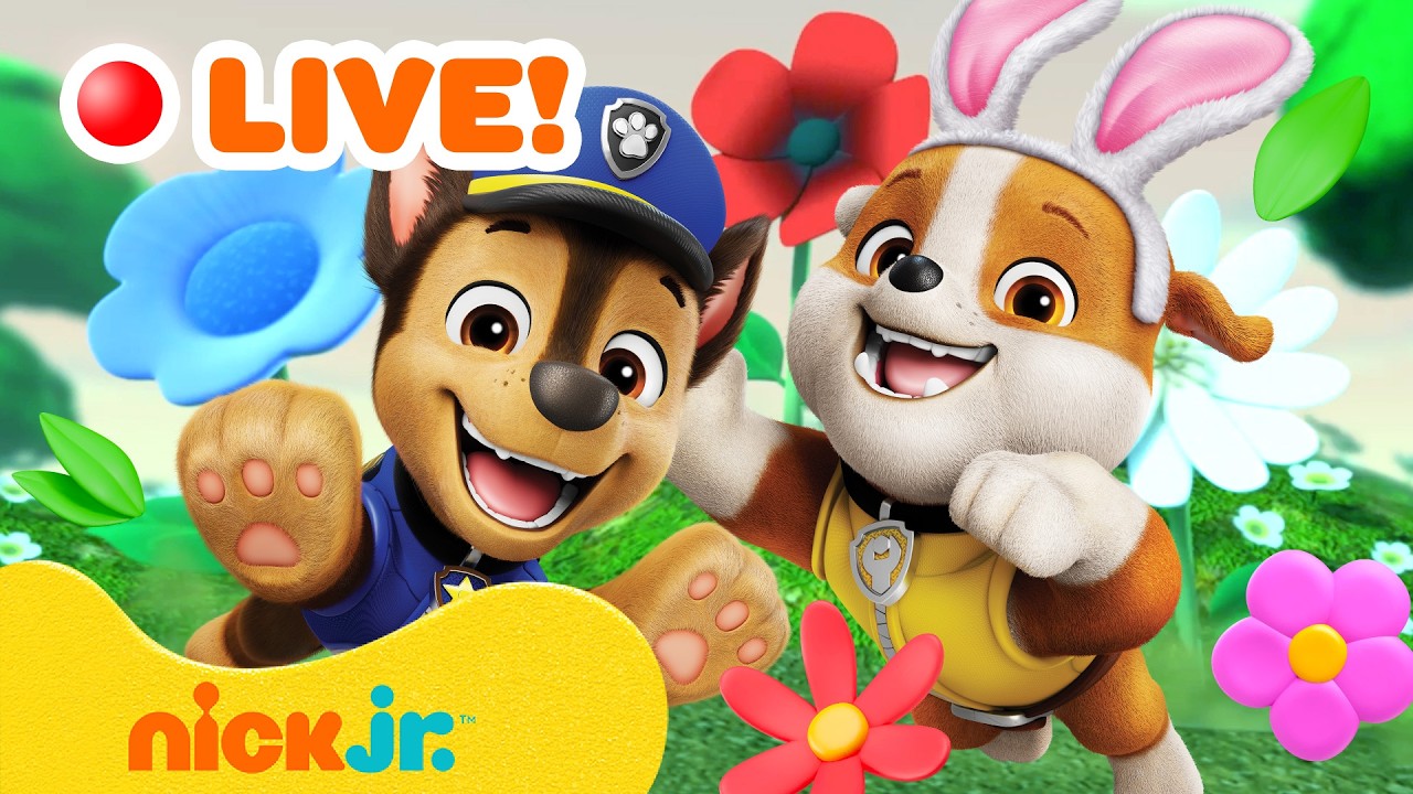 🌼 LIVE: PAW Patrol Spring Adventures w/ Rubble & Zuma in a 24/7 Marathon! | Nick Jr.