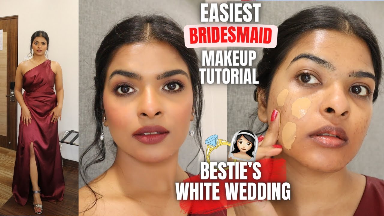 Quick & Simple BRIDESMAID MAKEUP LOOK | GRWM: for bestie's MALAYALI WHITE WEDDING | Shalini Mandal