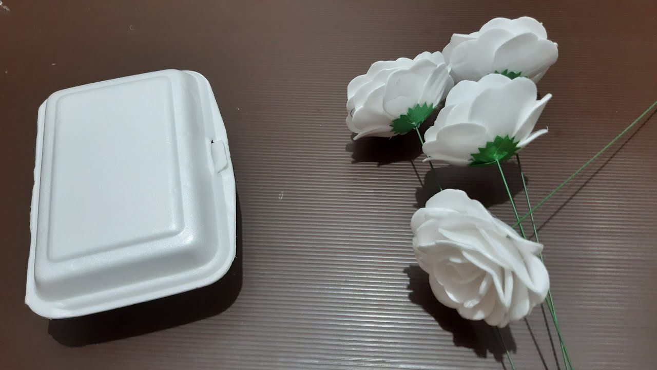 Tutorial membuat bunga dari styrofoam part 3