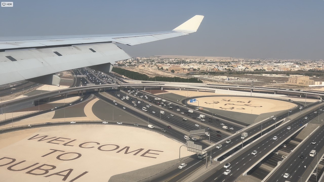 Saudia Airbus A330 Landing in Dubai