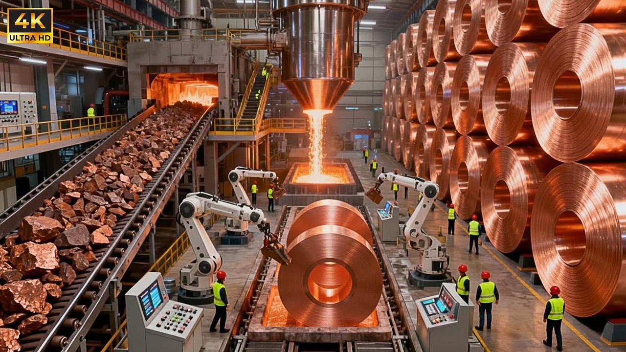 Inside the World&rsquo;s BIGGEST Copper Factory! | From Raw Rock to 99.99% Pure Copper (Full Process)