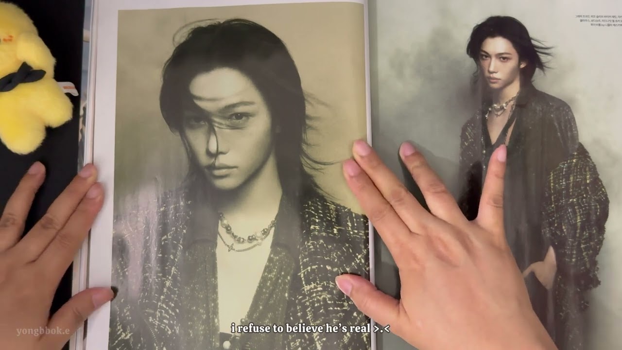 Flipping through Felix pictorials in Esquire Korea May 2025