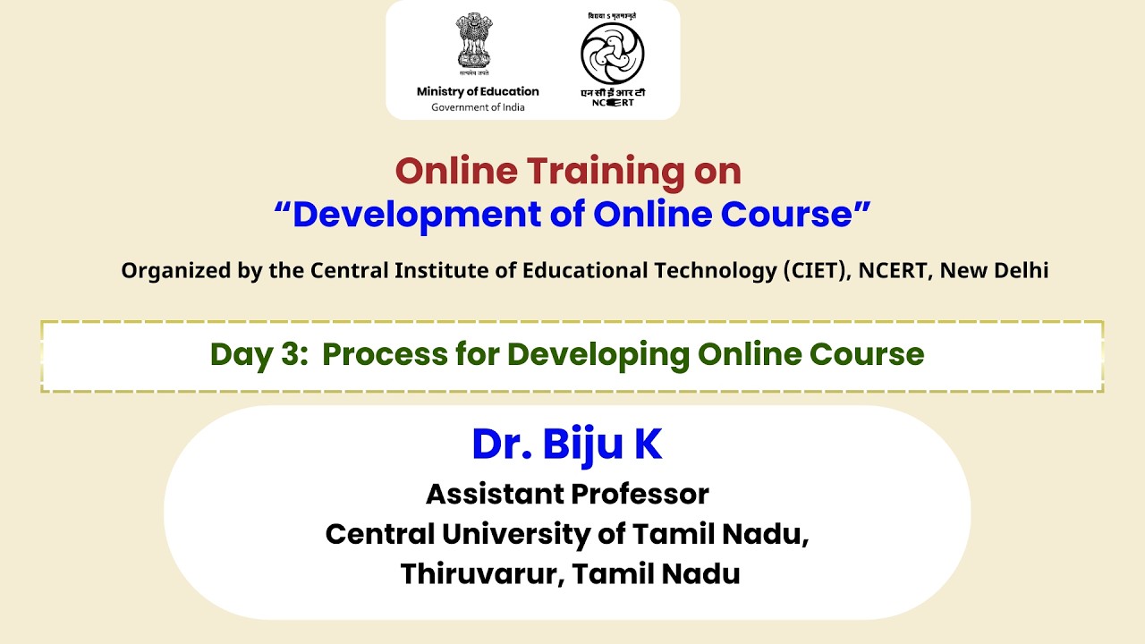 Day 3: Process for Developing Online Course