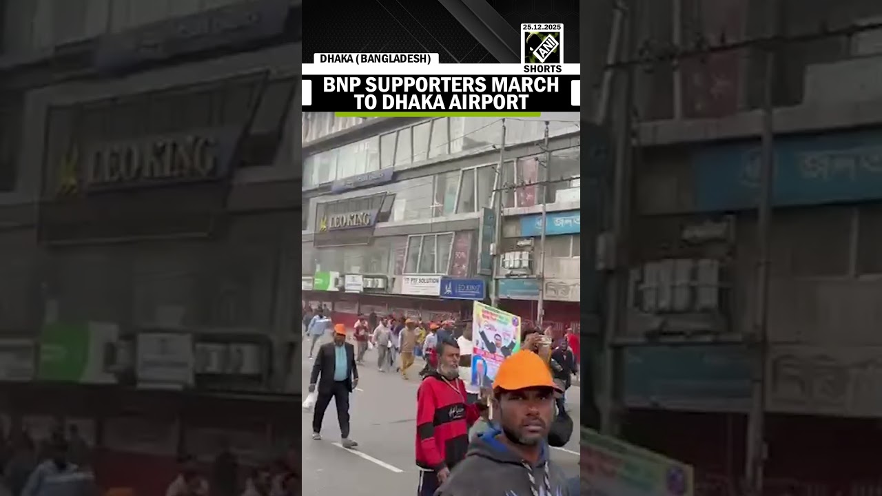 BNP supporters march to Dhaka Airport as Tarique Rahman returns to Bangladesh after 17 years