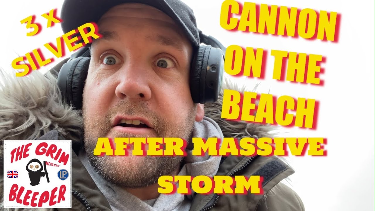 BEACH AFTER MASSIVE STORM CANNON FOUND METAL DETECTING UK 2020