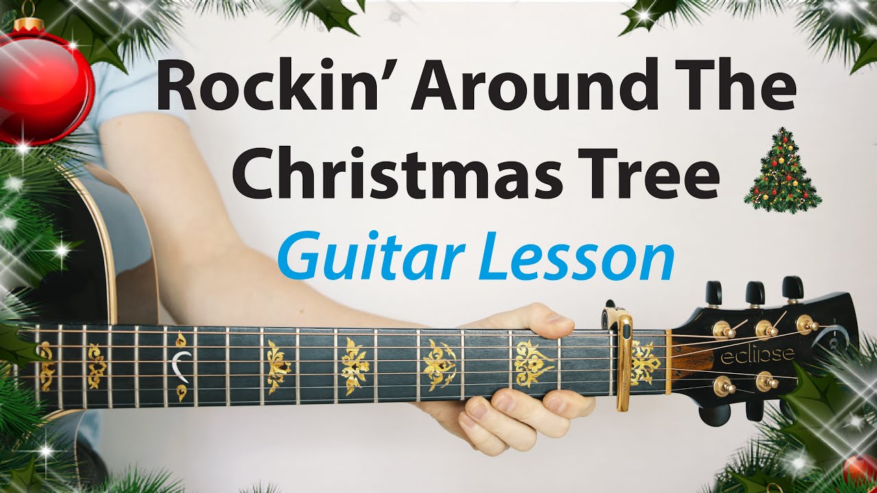 Rockin' Around The Christmas Tree: Brenda Lee 🎸 Acoustic Guitar Lesson (PLAY-ALONG, How To Play)