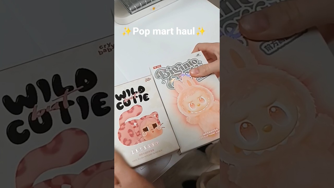 pop mart haul #popmart #haul #labubu #crybaby #cute #real