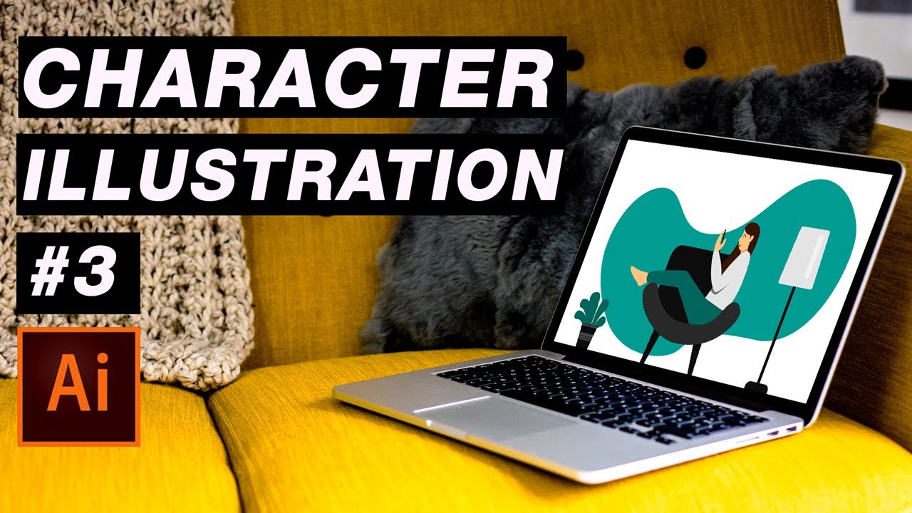 Flat Vector Character illustration | Adobe illustrator Character Design process Hindi