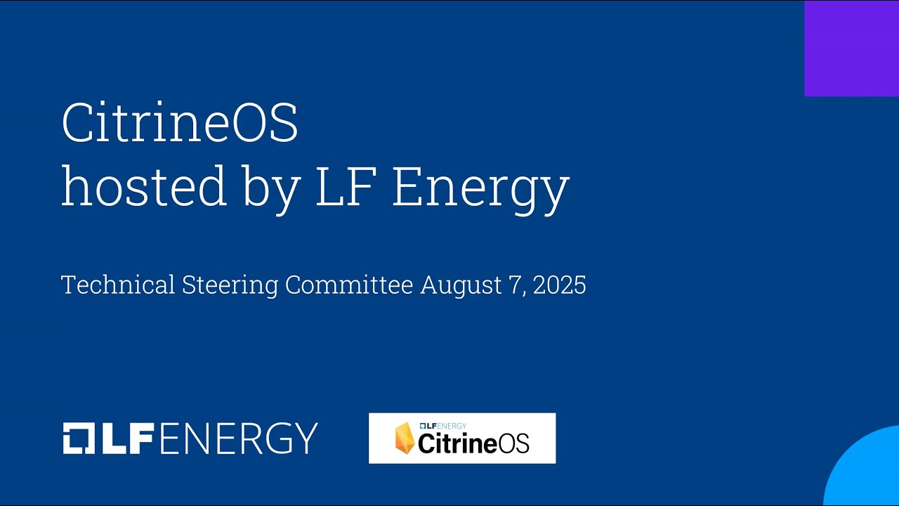 CitrineOS TSC (Technical Steering Committee) August 2025