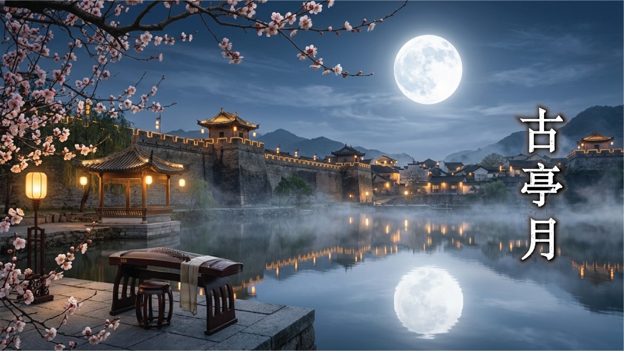 Moon Over the Ancient Pavilion 🌙 Relaxing Guzheng & Flute Music I 古亭月