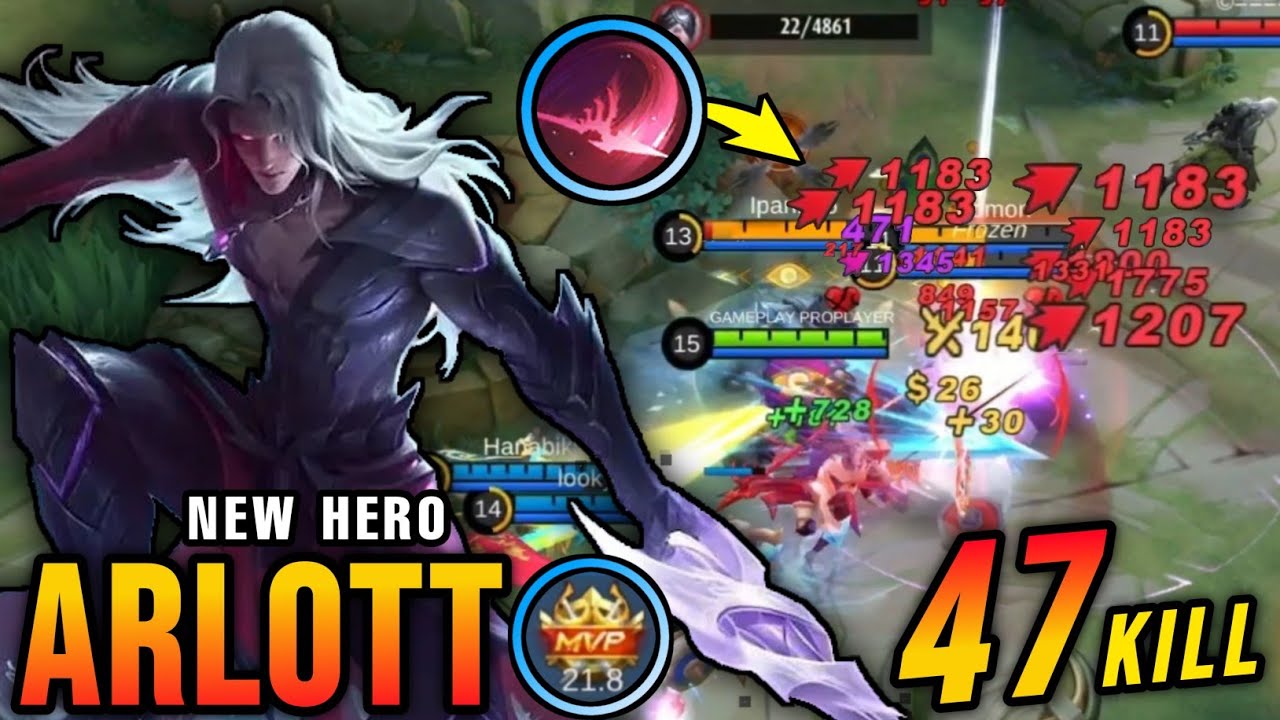 47 Kills + 5x MANIAC!! Arlott New Hero 100% OVERPOWERED!! - New Hero Tryout ~ MLBB