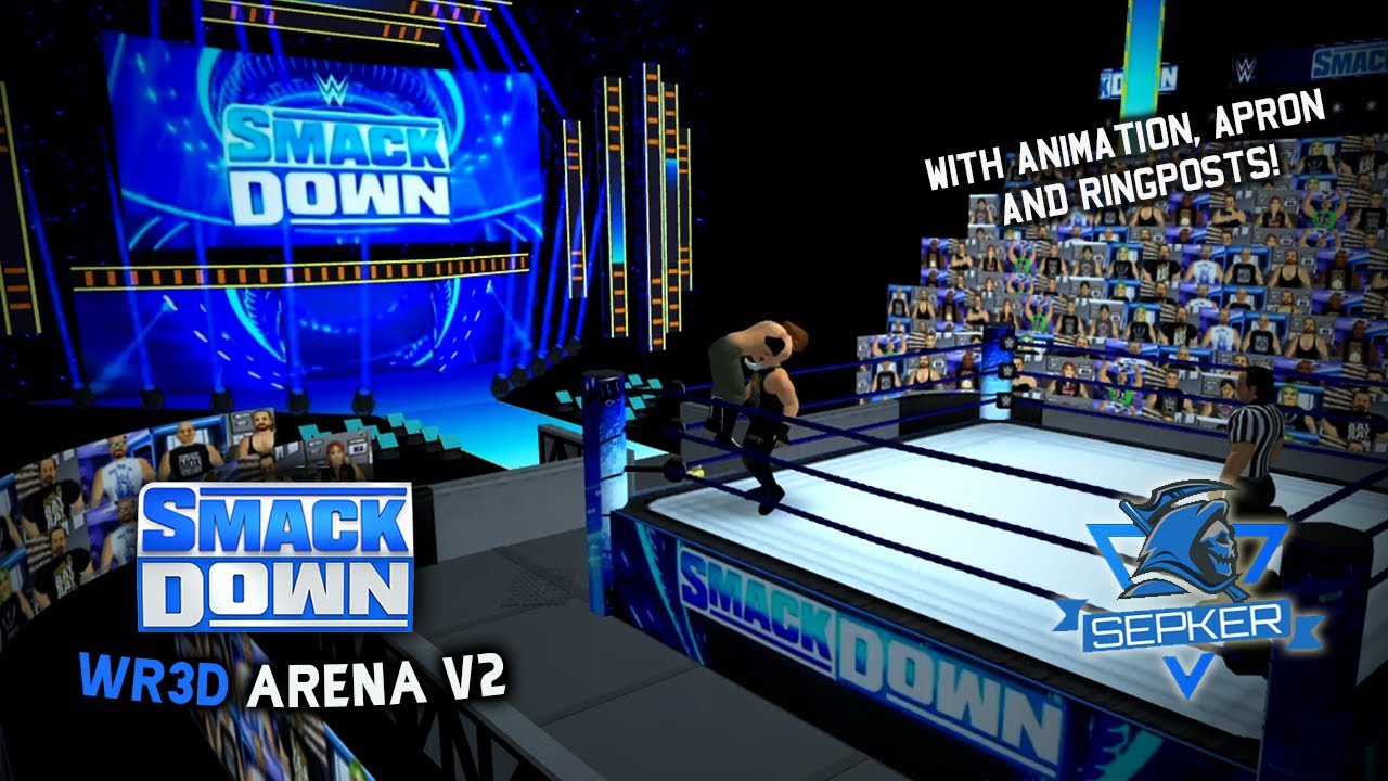 SMACKDOWN 2021 THUNDERDOME WR3D ARENA WITH WM LOGO BY SEPKER V2 | WITH LIGHTS