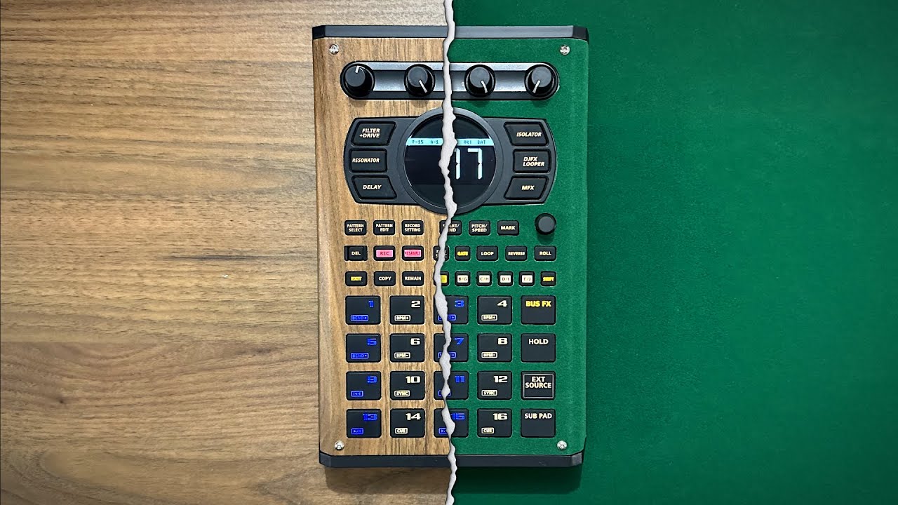 How I made my Wood Grain & Green Felt SP-404MKII Skins...and can it Green Screen?