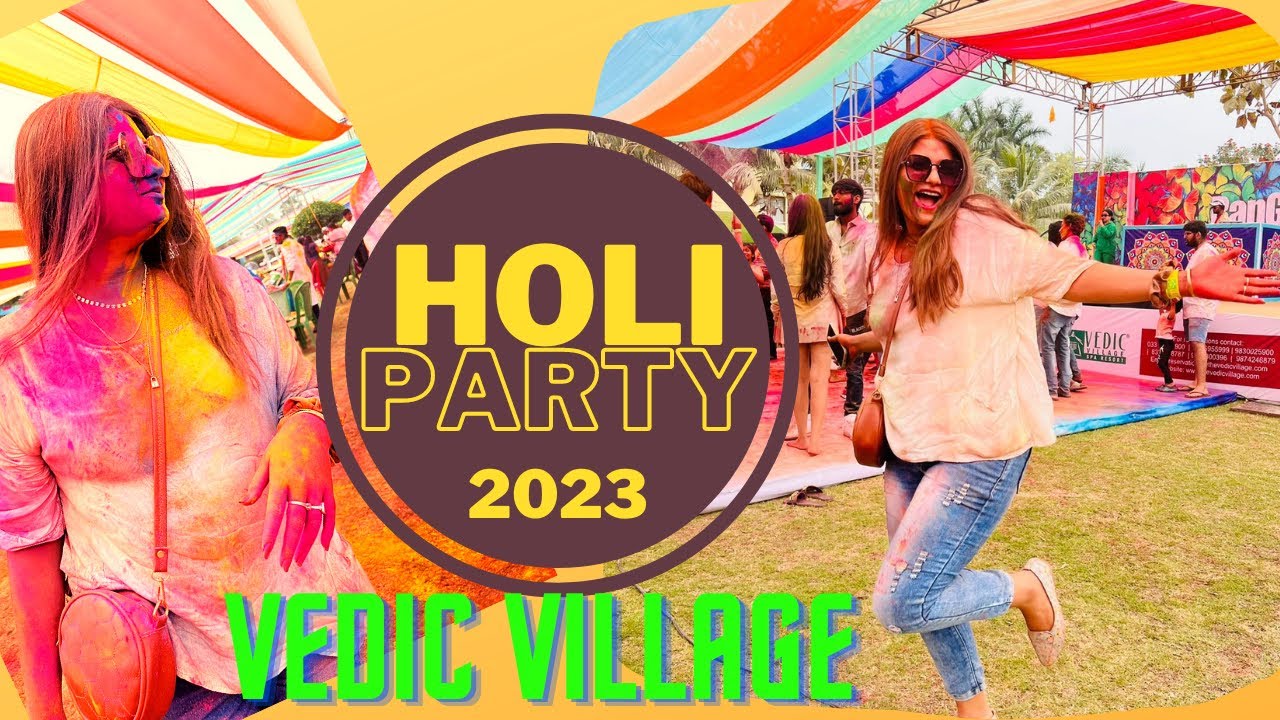 Holi party 2023🔥| Rangleela holi event vedic village❤️