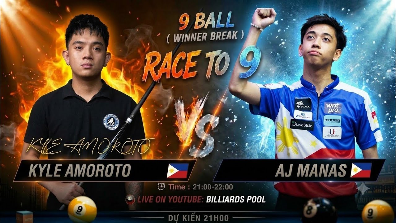 AJ MANAS VS KYLE AMOROTO | HIGHLIGHT BILLIARDS POOL 9 BALL